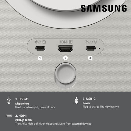 Samsung Movingstyle 27" Display Portátil QHD 2560x1440 HDR10+ 120Hz Smart LED táctil