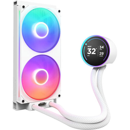 NZXT Kraken Elite RGB Refrigeración Líquida 280mm 2 Ventiladores PWM 140mm Blanca