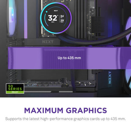 NZXT H9 Flow RGB Caja Mid-Tower Soporta ATX E-ATX Panel de Cristal Templado Negro