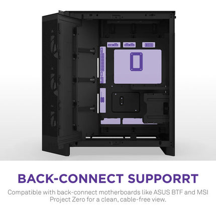 NZXT H9 Flow RGB Caja Mid-Tower Soporta ATX E-ATX Panel de Cristal Templado Negro