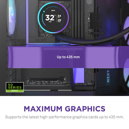 NZXT H9 Flow RGB+ Caja Mid-Tower Soporta ATX E-ATX 420mm Radiador