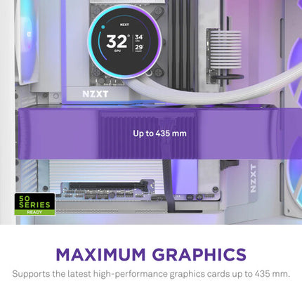 NZXT H9 Flow RGB+ White Caja Mid-Tower Soporte ATX E-ATX USB-C 420mm Radiador