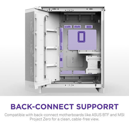 NZXT H9 Flow RGB+ White Caja Mid-Tower Soporte ATX E-ATX USB-C 420mm Radiador