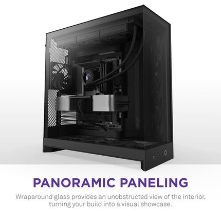 NZXT H9 Flow Caja Mid-Tower Soporte E-ATX Panel Vidrio Templado