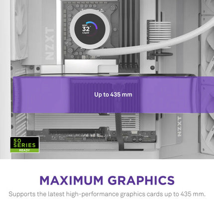 NZXT H9 Flow Caja Mid-Tower Blanca Soporta ATX Con 4 Ventiladores
