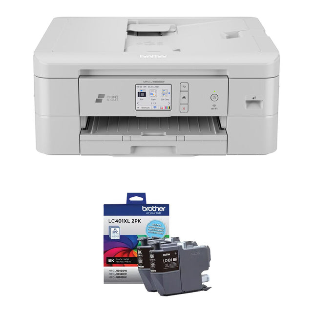 Brother MFC-J1800DW Impresora Multifunción Color con Cortador Automático y Cartuchos LC401XL2PKS