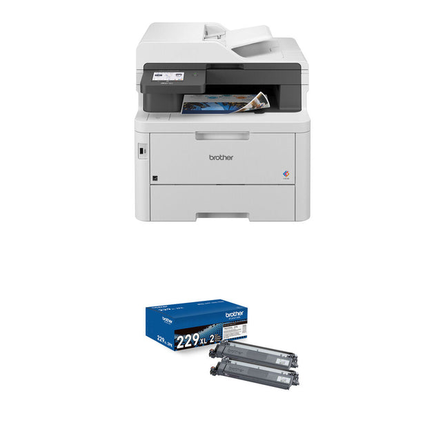 Brother MFC-L3780CDW Impresora Color Multifuncional WiFi 31 ppm 2400x600 dpi con 2 Toner Negro XL