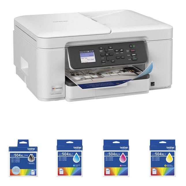 Brother MFC-J1365DW Impresora multifunción tinta color 16 ppm negro 9 ppm color LCD 1.8" Wi-Fi incluye cartuchos LC501XL