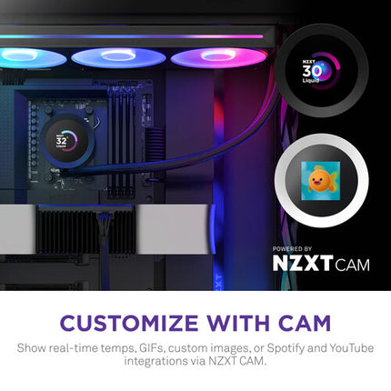 NZXT Kraken Plus 360 RGB Refrigeración Líquida CPU 360mm 3 Ventiladores RGB