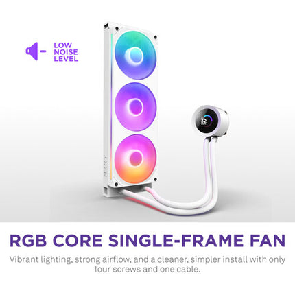 NZXT Kraken Plus 360 RGB Refrigeración Líquida CPU 360mm 3 Ventiladores RGB Blanca