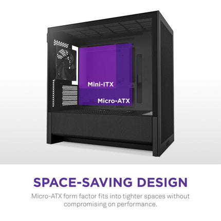 NZXT H3 Flow Caja Micro-ATX Negra Soporta Radiador 280mm y GPU 14.8"