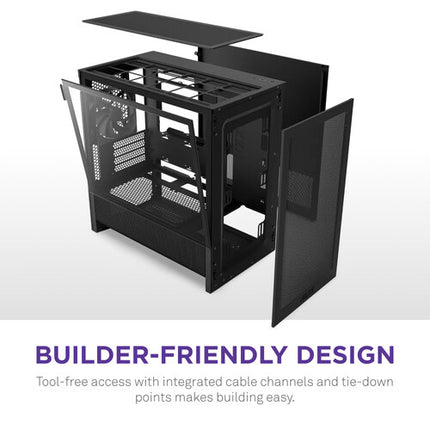 NZXT H3 Flow Caja Micro-ATX Negra Soporta Radiador 280mm y GPU 14.8"