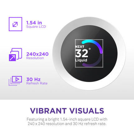 NZXT Kraken Plus 240 RGB Refrigeración Líquida CPU 240mm Blanco