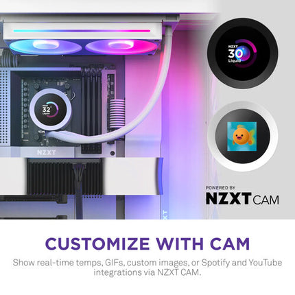 NZXT Kraken Plus 240 RGB Refrigeración Líquida CPU 240mm Blanco