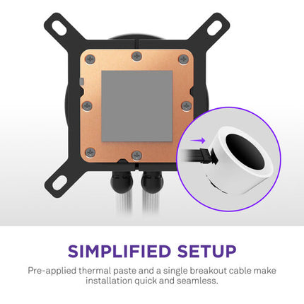 NZXT Kraken Plus 240 RGB Refrigeración Líquida CPU 240mm Blanco