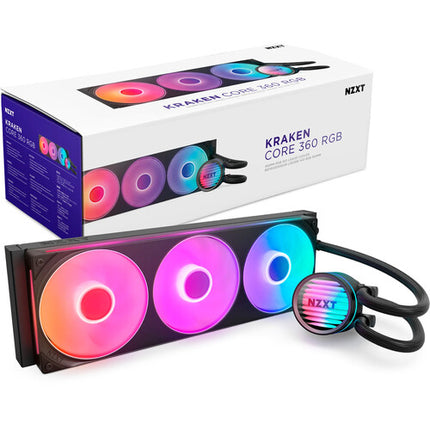 NZXT Kraken Core 360 RGB Enfriador Líquido CPU 360mm Triple Ventilador PWM
