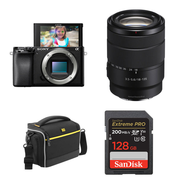 Sony a6100 Cámara sin Espejo con Lente 18-135mm y Tarjeta 128GB