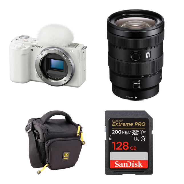 Sony ZV-E10 Cámara Sin Espejo con Lente 16-55mm f/2.8 y Tarjeta 128GB