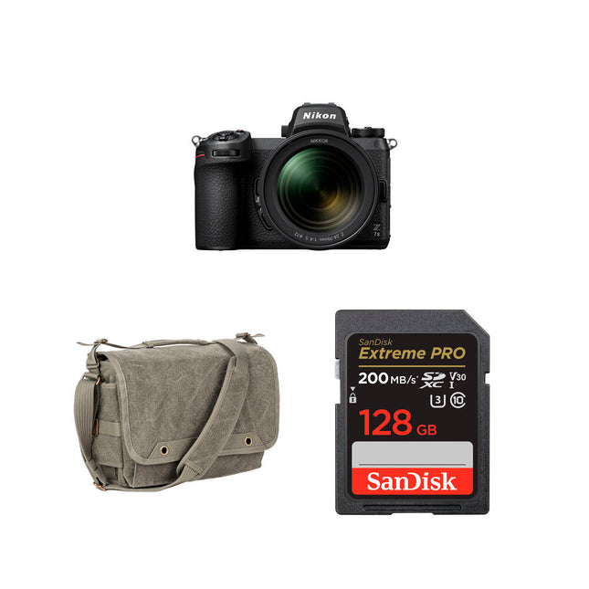 Nikon Z7 II Cámara sin Espejo 45.7MP con Lente 24-70mm f/4 y Kit Básico