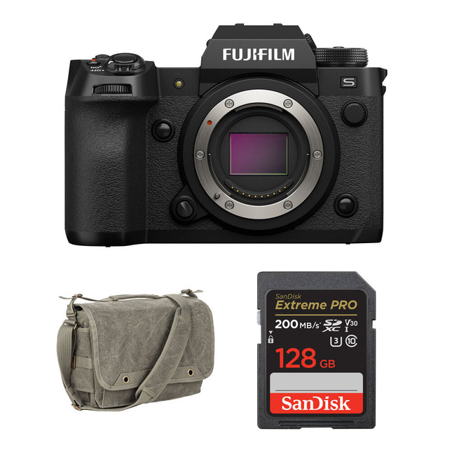 FUJIFILM X-H2S Cámara Sin Espejo 26.1MP 4K 120p con Bolsa y Tarjeta 128GB