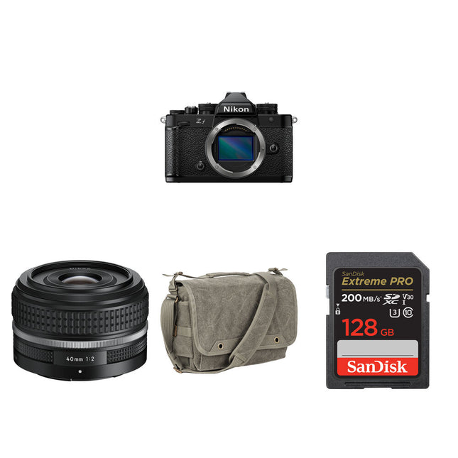 Nikon Zf Cámara Sin Espejo 24.5MP con Lente 40mm f/2 y Kit Básico