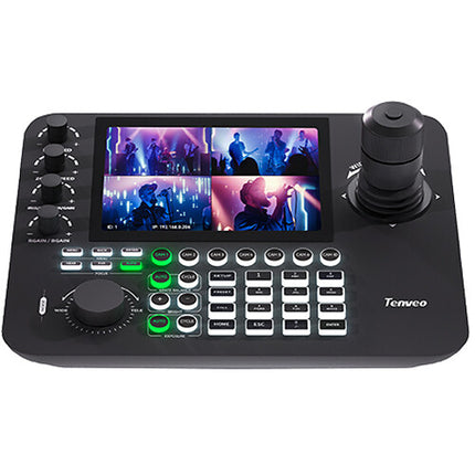 Tenveo Kit de cámaras PTZ 3 unidades 1080p 20x Zoom con controlador joystick 7"