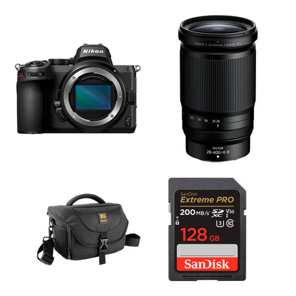 Nikon Z5 Cámara Mirrorless con lente 28-400mm 24.3MP y kit básico