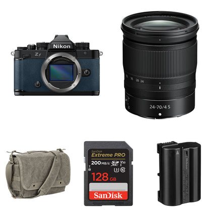 Nikon Zf Cámara Sin Espejo 24.5MP 24-70mm f4 Kit Esencial Azul