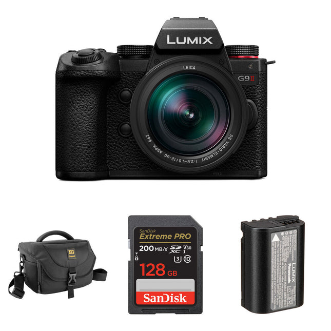 Panasonic LUMIX G9 II Cámara sin Espejo 20.3MP 12-60mm f/2.8-4 Kit Esencial Negro