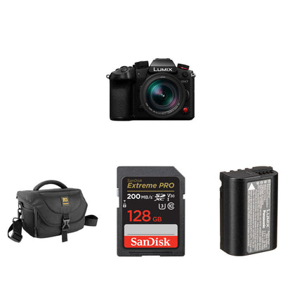 Panasonic LUMIX GH7 Cámara Sin Espejo con Lente 12-60mm F2.8-4 y Kit Essentials 128GB