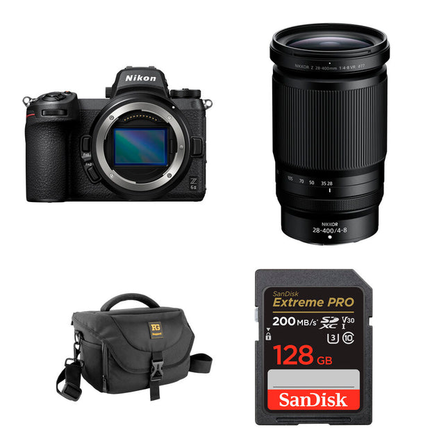 Nikon Z6 II Cámara Sin Espejo con Lente 28-400mm 24.5MP y Bolsa 128GB