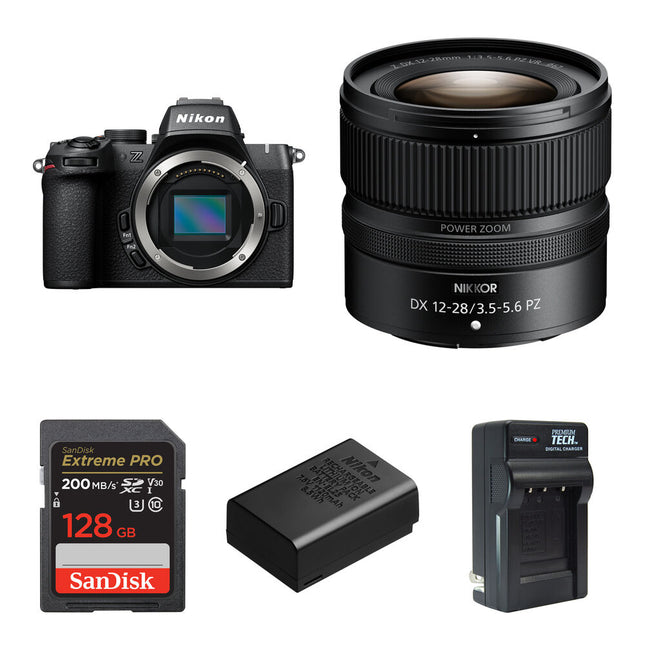 Nikon Z50 II Cámara Sin Espejo 20.9MP 4K con Lente 12-28mm y Kit Essentials+