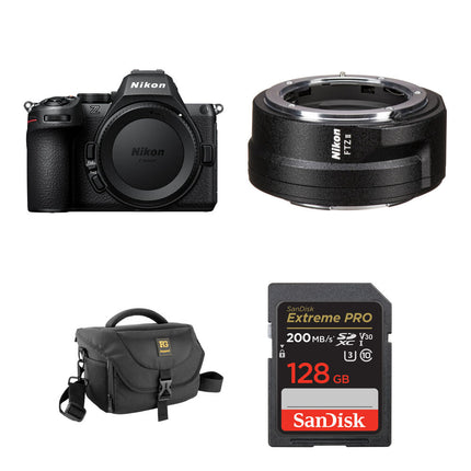 Nikon Z5 II Cámara Sin Espejo 24.5MP 4K con Adaptador FTZ II y Bolsa