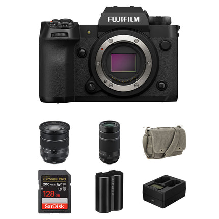 FUJIFILM X-H2 Cámara sin Espejo 40MP Kit 16-80mm 70-300mm 128GB 2200mAh