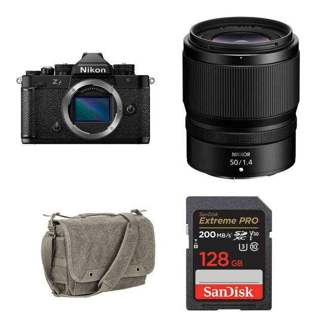 Nikon Zf Cámara Sin Espejo con Lente 50mm f1.4 24.5MP Bolsa y Tarjeta 128GB