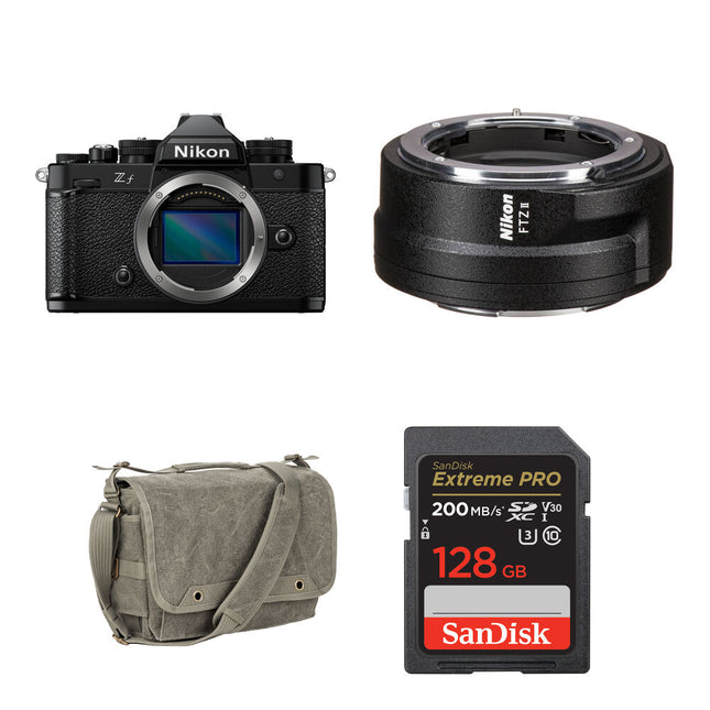Nikon Zf Cámara sin Espejo 24.5MP con Adaptador FTZ II y Bolsa