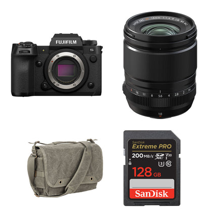 FUJIFILM X-H2S Cámara sin Espejo 26.1MP con Lente 18mm f/1.4 y Kit Básico