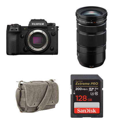 FUJIFILM X-H2S Cámara Sin Espejo 26.1MP con Lente 18-120mm f4 y Set Básico