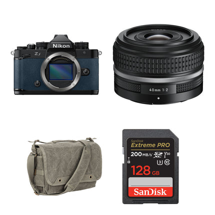 Nikon Zf Cámara sin Espejo con Lente 40mm f2 24.5MP Bolsa y Tarjeta 128GB Azul