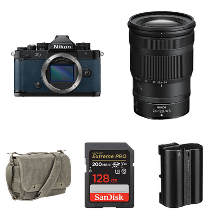 Nikon Zf Cámara Sin Espejo con Lente 24-120mm f4 Sensor 24.5MP y Kit Essentials Azul