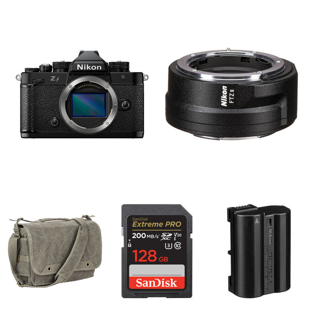 Nikon Zf Cámara Sin Espejo 24.5MP 4K con Adaptador FTZ II y Kit Básico