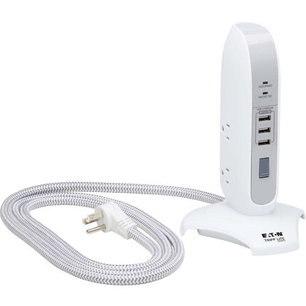 Tripp Lite TLP66USB Protector contra Sobretensiones Torre 5 Salidas 1200 Julios 3 Puertos USB