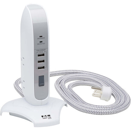 Tripp Lite TLP66USB Protector contra Sobretensiones Torre 5 Salidas 1200 Julios 3 Puertos USB