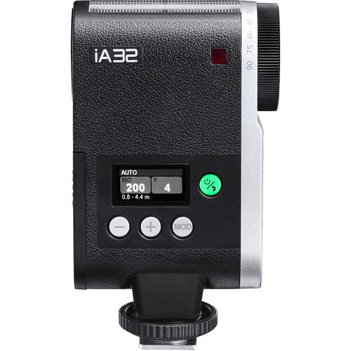 Godox iA32 Mini Flash para cámara potencia 49.2 reciclaje 2.5s batería AA