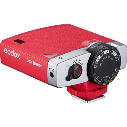 Godox Lux Junior Retro Flash para Cámara Potencia GN39.4 ISO100 28mm Rojo
