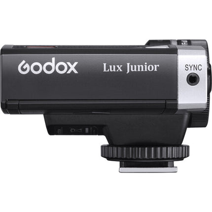 Godox Lux Junior Flash para Cámara Retro Blanco Potencia GN 39.4 y Cobertura 28 mm