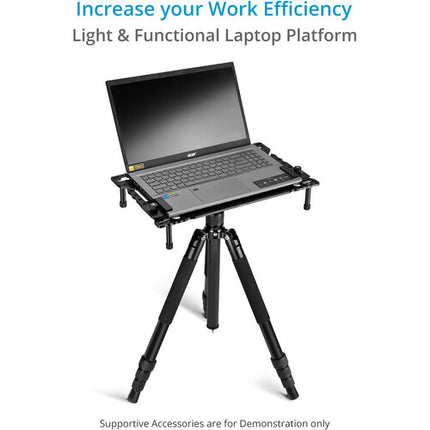 Proaim Universal Plus Plataforma para Laptop con Gestión de Cables y Montura Arca con Soporte para hasta 0.9" de Grosor