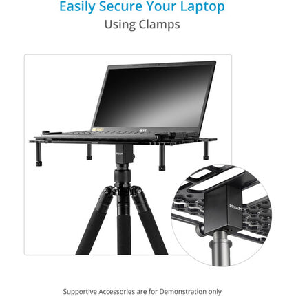 Proaim Universal Plus Plataforma para Laptop con Gestión de Cables y Montura Arca con Soporte para hasta 0.9" de Grosor