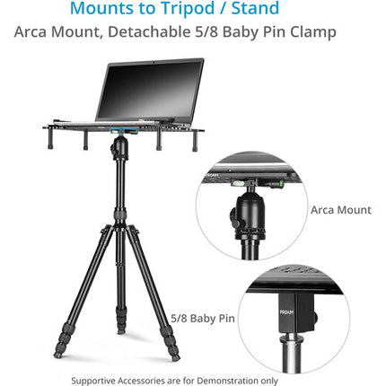 Proaim Universal Plus Plataforma para Laptop con Gestión de Cables y Montura Arca con Soporte para hasta 0.9" de Grosor