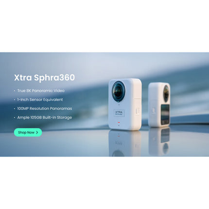 Xtra Sphra360 Cámara de Acción 8K Video 100MP Foto 105GB Storage